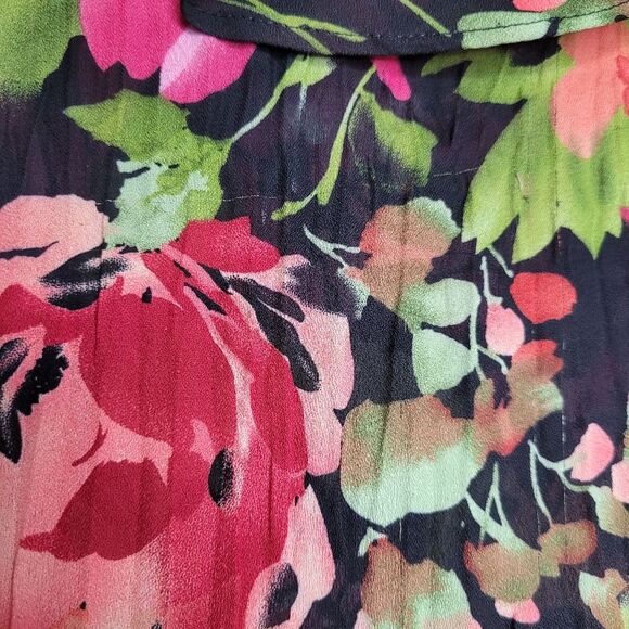 Vintage floarl y2k preppy bright romantic feminine 90s top size medium - Picture 8 of 8